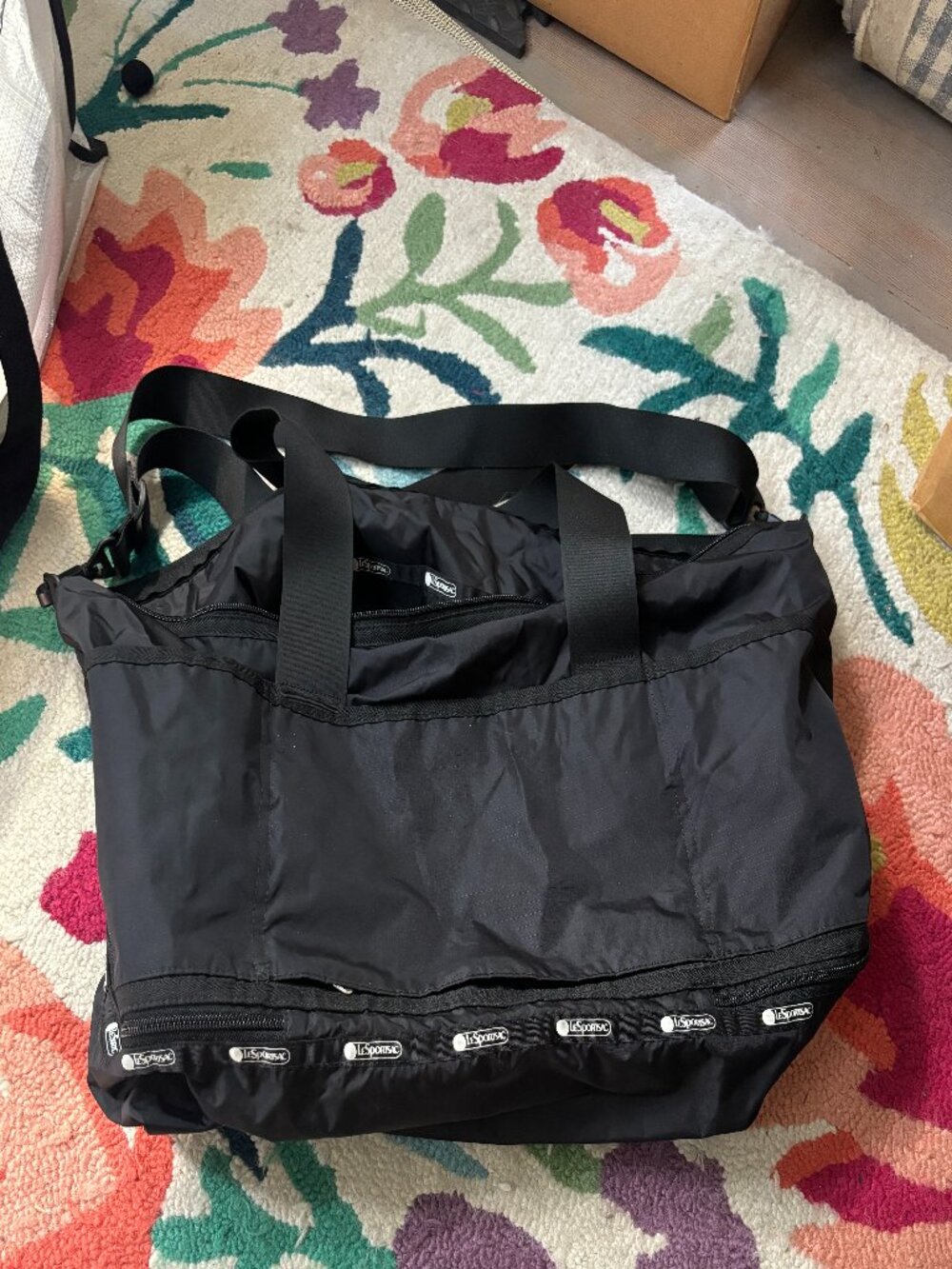 LeSportsac Black Nylon Tote Bag